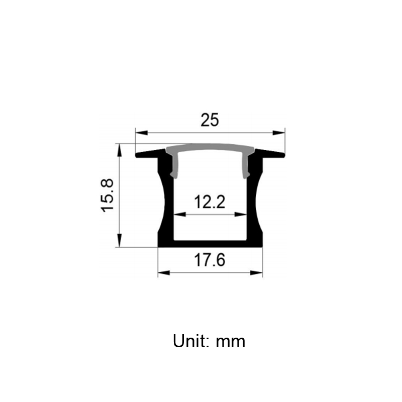 Recessed Aluminum LED Strip Channel With Flange For 12mm LED Strip Lighting Recessed Aluminum LED Strip Channel With Flange For 12mm LED Strip Lighting